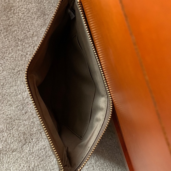 Liz Claiborne Taupe/Brown Leather Wallet Bag Clutch Purse Insert Organizer - Picture 9 of 16